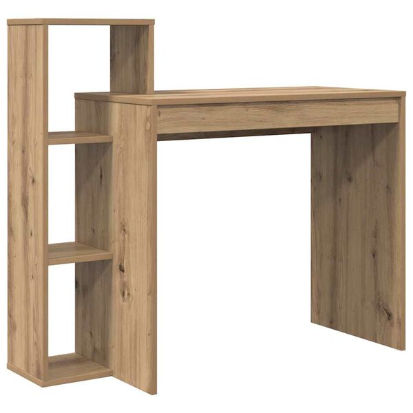 vidaXL Desk with Shelf Artisan Oak 100 x 40 x 90 cm Engineered Wood