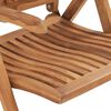 vidaXL Reclining Garden Chairs 2 pcs Solid Teak Wood