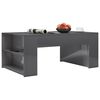 vidaXL Coffee Table High Gloss Grey 100x60x42 cm Engineered Wood