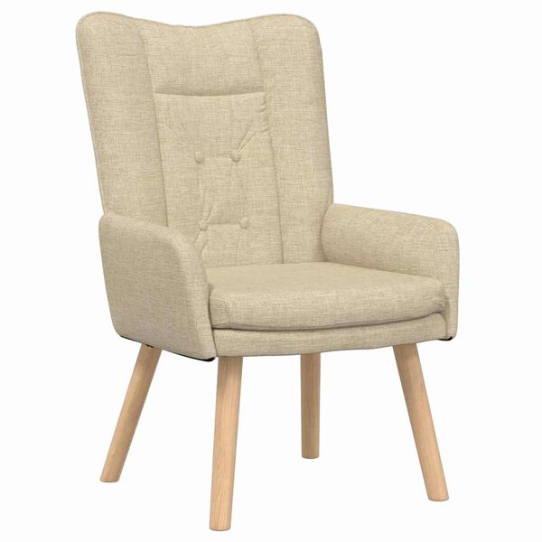 vidaXL Armchair Cream 63 x 67 x 94 cm Sherpa Fabric