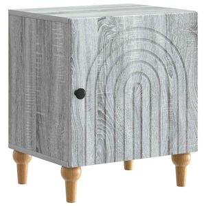 vidaXL Bedside Cabinet Grey Sonoma 43 x 34.5 x 50 cm Engineered Wood