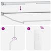 vidaXL Electric Retractable Awning Frame White 2.5 x 2 m Steel