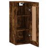 vidaXL Wall Mounted Cabinet Smoked Oak 34.5x34x90 cm Engineered Wood