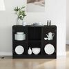 vidaXL Sideboard Black oak 102 x 37 x 75.5 cm Engineered Wood