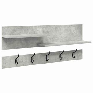 vidaXL Wall-Mounted Coat Rack with Shelf Concrete Grey 90 x 15 x 36 cm