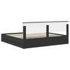 vidaXL Bed Frame with Drawer Black 200 x 200 cm Engineer Wood