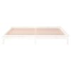 vidaXL LED Bed Frame without Mattress White 200x200 cm Solid Wood