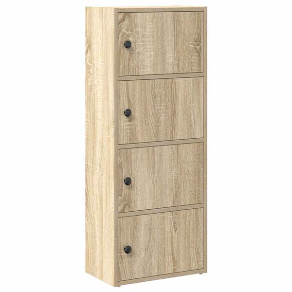 vidaXL Bookcase Sonoma Oak 40x24x102 cm Engineered Wood