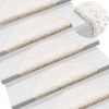 vidaXL Stair Mats 20 pcs 56x17x3 cm White Half Round