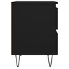 vidaXL Bedside Cabinet Black 40x35x50 cm Engineered Wood