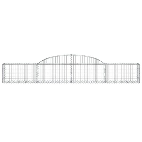 vidaXL Arched Gabion Baskets 9 pcs 300x30x40/60 cm Galvanised Iron