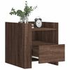 vidaXL Bedside Cabinet Brown Oak 45x50x50 cm Engineered Wood