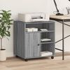 vidaXL Printer Stand with Wheels Grey Sonoma 60x50x67 cm