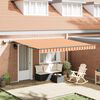 vidaXL Retractable Awning Manual Yellow and orange 400 x 350 cm Fabric