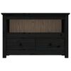 vidaXL TV Cabinet Black 79x35x52 cm Solid Wood Pine