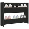 vidaXL Wall Shoe Cabinet Black 80x18x60 cm Engineered Wood