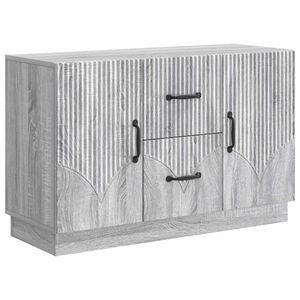 vidaXL Sideboard Grey Sonoma 89 x 34.5 x 57 cm Engineered Wood