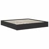 vidaXL Storage Bed with Headboard Black 200 x 200 cm Engineered Wood