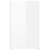 vidaXL Bedside Cabinet High Gloss White 50x36x60 cm Engineered Wood