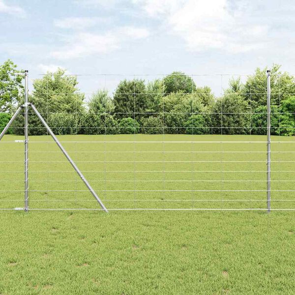 vidaXL Field Fence Silver 50 x 1.4 m Galvanised steel