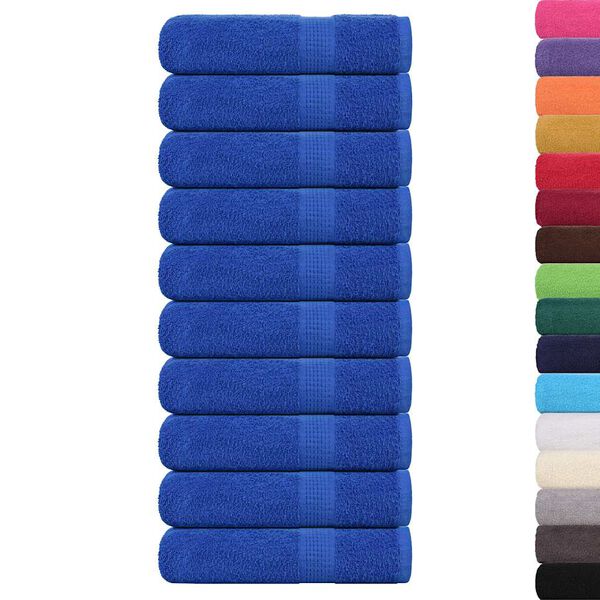 vidaXL Shower Towels "FROGN" 10 pcs Blue 70x140 cm 360 gsm