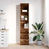 vidaXL Highboard Old Wood 37.5x35x180 cm Engineered Wood