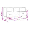 vidaXL TV Cabinet White 102x36x50 cm Engineered Wood