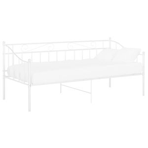 vidaXL Sofa Bed Frame without Mattress White Metal 90x200 cm