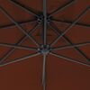 vidaXL Cantilever Garden Parasol with Steel Pole 250x250 cm Terracotta