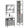 vidaXL 3 Piece Bathroom Furniture Set Grey Sonoma Engineered Wood