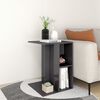 vidaXL Side Table High Gloss Grey 60x40x45 cm Engineered Wood