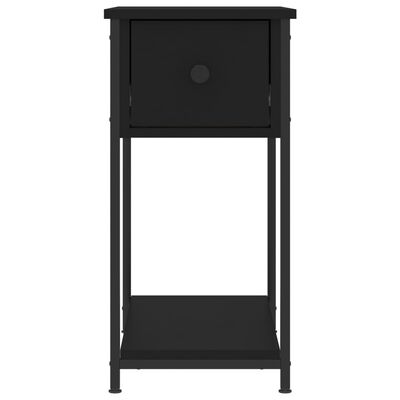 vidaXL Bedside Cabinet Black 30x60x60 cm Engineered Wood