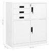 vidaXL Office Cabinet White 90x40x102 cm Steel