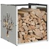 vidaXL Firewood Rack 40x40x40 cm Stainless Steel