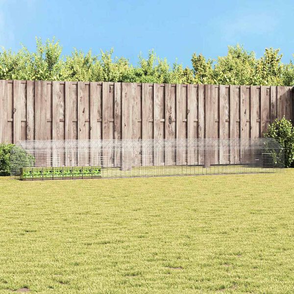 vidaXL Rabbit Cage Silver 600 x 78 x 78 cm Galvanised Steel