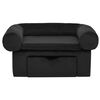 vidaXL Dog Sofa with Drawer Black 75x50x38 cm Plush
