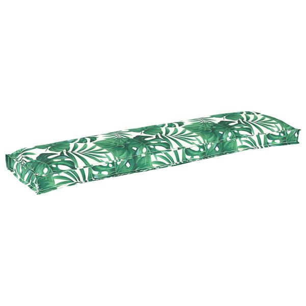 vidaXL Pallet Cushion for Bench Floral Leaf pattern 150 x 40 x 8 cm