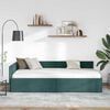 vidaXL Corner Bed Frame Dark Green 90 cm x 190 cm Velvet