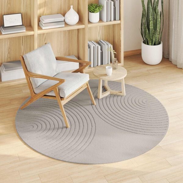 vidaXL Area Rugs Round Cream &Oslash; 200 CM