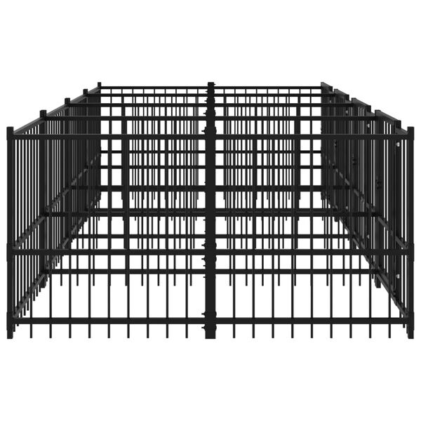 vidaXL Outdoor Dog Kennel Steel 7.51 m&sup2;
