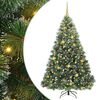 vidaXL Artificial Christmas Tree with 300 LEDs Green 180 cm PE and PVC