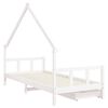 vidaXL Kids Bed Frame with Drawers White 90x190 cm Solid Wood Pine
