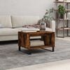 vidaXL Coffee Table Smoked Oak 60x50x40 cm Engineered Wood
