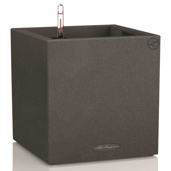 LECHUZA Planter Canto Color Square 40 ALL-IN-ONE Graphite 13722