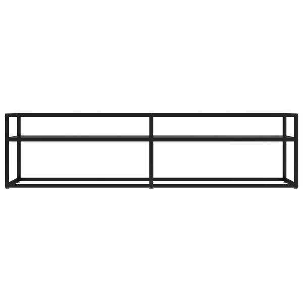 vidaXL TV Cabinet Black 160x40x40.5 cm Tempered Glass