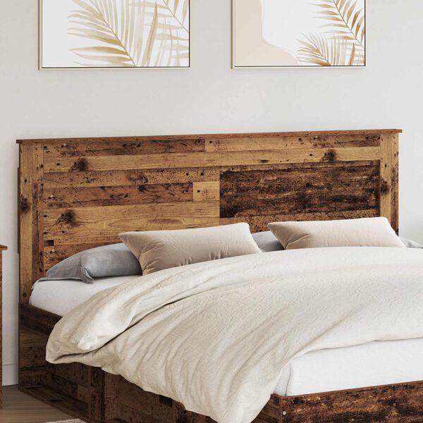 vidaXL Headboard with Headboard Old Wood 200 cm Engineered Wood