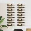 vidaXL Wall-mounted Wine Rack for 9 Bottles 2 pcs Gold Iron