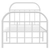 vidaXL Metal Bed Frame without Mattress with Footboard White 90x190cm