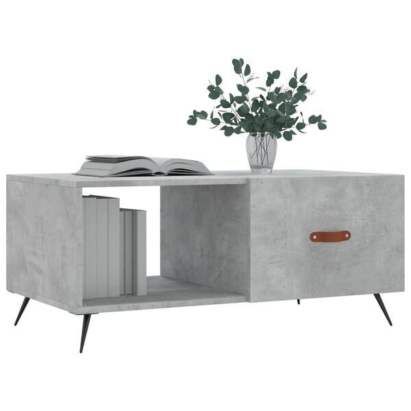 vidaXL Coffee Table Concrete Grey 90x50x40 cm Engineered Wood