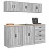 vidaXL Garage Cabinets 6 pcs Grey Sonoma Engineered Wood